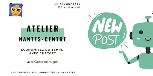 ATELIER Femmes de Bretagne Nantes-centre / Gagnez du temps avec Chat GPT primary image