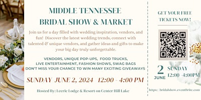 Imagem principal de 2024 Middle Tennessee Bridal Show & Market on Center Hill Lake