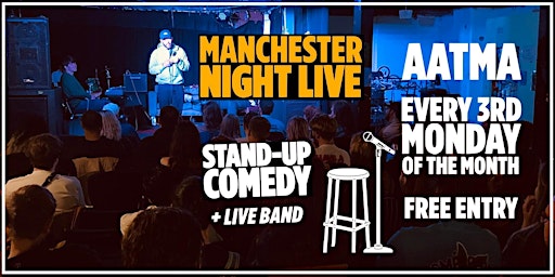 Imagem principal do evento FREE STAND UP COMEDY - Manchester Night Live 22.04.2024 w/ Secret Fizzee