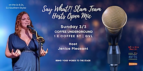 Immagine principale di Say What?! Slam Team Hosts Open Mic at Coffee Underground 
