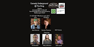 21+ Charity Comedy Night @ The Grog to benefit the Pettengill House! primary image