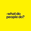 Logotipo de -what do people do?