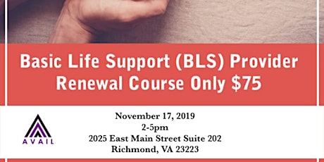Basic Life Support (BLS)  Provider  (American Heart Association Courses) primary image