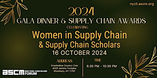 Immagine principale di 2024 Gala & Supply Chain Awards: Women in Supply Chain|Supply Chain Scholar 