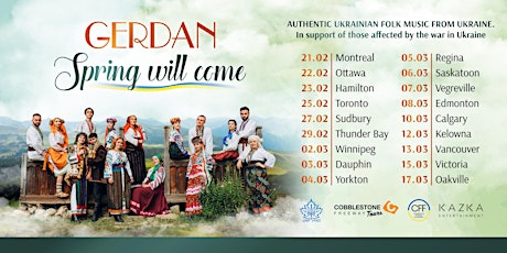 GERDAN | Saskatoon - Mar 6 | CANADIAN TOUR primary image