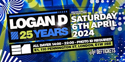 25 Years of Logan D - All Dayer | London Poster