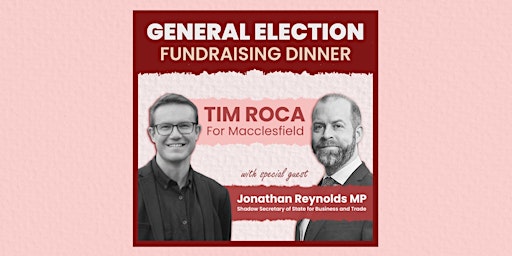 Imagem principal do evento Macclesfield Labour Fundraising Dinner with Jonathan Reynolds MP