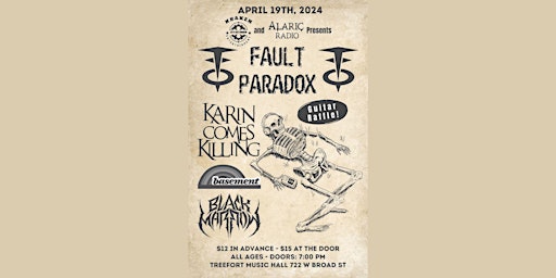 Imagen principal de FAULT PARADOX + Karin Comes Killing + Basement + Black Marrow