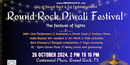 Imagem principal do evento Round Rock Diwali Festival 2024 - Festival of Lights