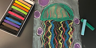 Imagem principal do evento Chalk pastel jellyfish (Kandos Library ages 6-12)