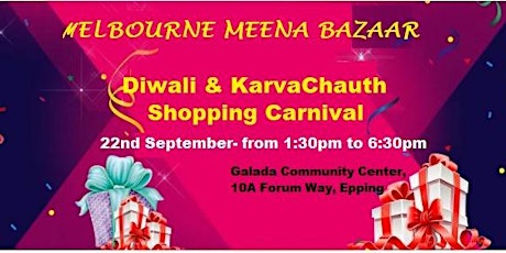 Melbourne Meena Bazaar- Diwali & KarvaChauth Shopping Carnival primary image