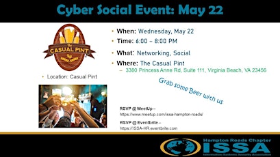 Cybersecurity Social/Happy Hour meetup for network