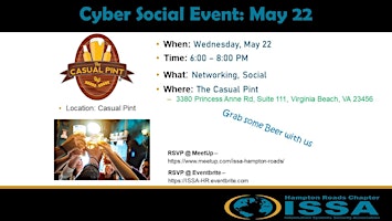 Imagem principal do evento Cybersecurity Social/Happy Hour meetup for network