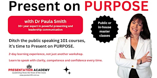 Imagem principal do evento Present on PURPOSE - Public Speaking Perth