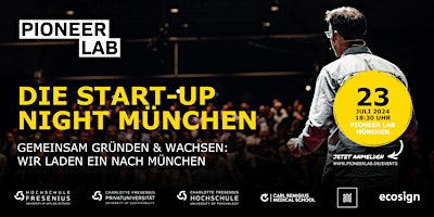 Primaire afbeelding van START-UP NIGHT im Pioneer Lab München