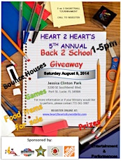 HEART 2 HEART'S 5TH ANNUAL BACK 2 SCHOOL GIVEAWAY primary image