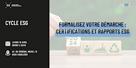 Primaire afbeelding van Formalisez votre démarche : Certifications et rapports ESG