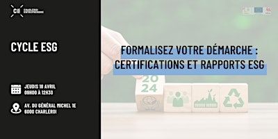 Imagem principal do evento Formalisez votre démarche : Certifications et rapports ESG