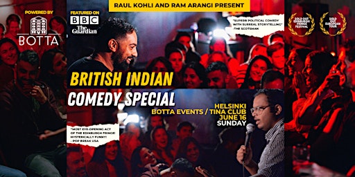 Primaire afbeelding van British Indian Comedy Special - Helsinki - Stand up Comedy in English