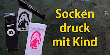 Socken bedrucken mit Kind im März