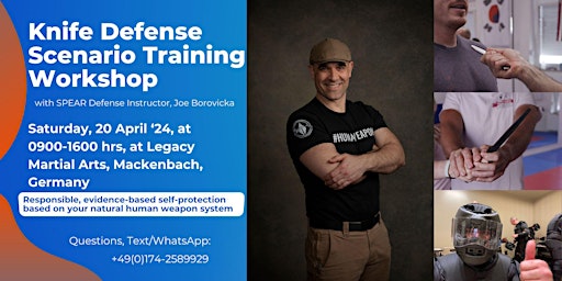 Primaire afbeelding van Knife Defense Scenario Training Workshop