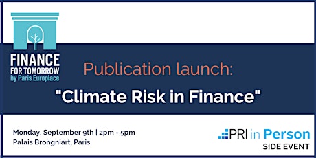 Image principale de Publication launch: “Climate Risk in Finance”