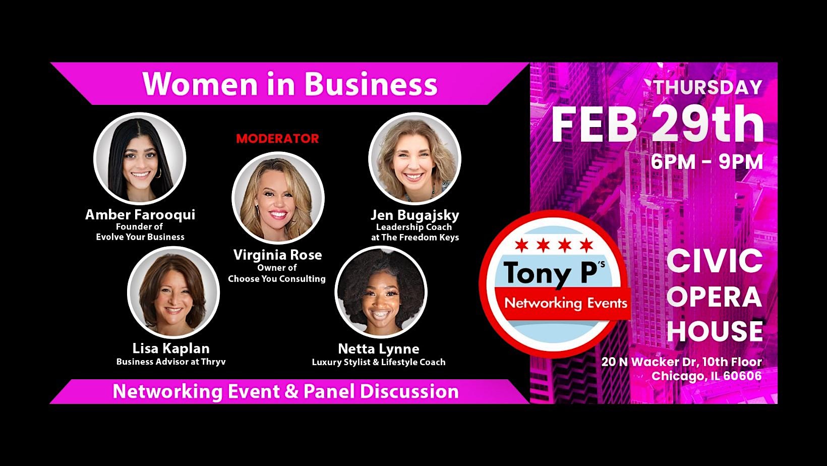 Women in Business Panel Discussion & Networking Event: Thursday Feb 29th