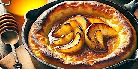 Honey Apple Dutch Baby Soufflé Baking Class Sun March 3  (In-Person Only)