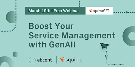 Hauptbild für Free Webinar: Boost Your Service Management to New Heights with GenAI