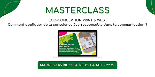 Masterclass Éco-conception Print & Web