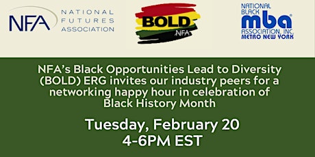 Image principale de NYBLACKMBA & National Futures Association Complimentary Happy Hour RSVP