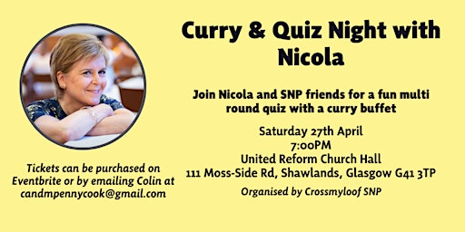 Imagem principal de Curry & Quiz Night with Nicola