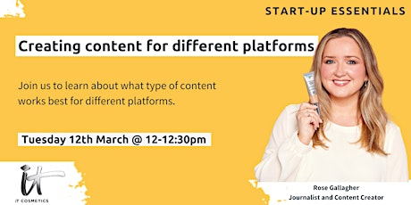 Hauptbild für Start-up Essentials: Creating content for different platforms