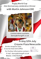 Primaire afbeelding van Rugby World Cup 21st Anniversary celebration Dinner with Martin Johnson CBE