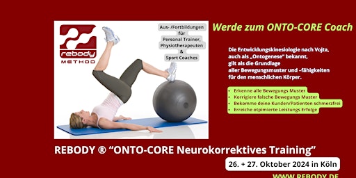 Hauptbild für REBODY  “ONTO-CORE Neurokorrektives Training” Fortbildung