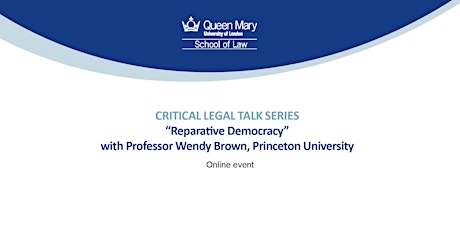 Image principale de Critical Legal Talk Series: "Reparative Democracy"