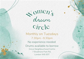 Women's drum circle in Hammersmith  primärbild
