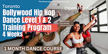 Bollywood Hip Hop Level 1 And 2 | Dance Training Program - 4 weeks April