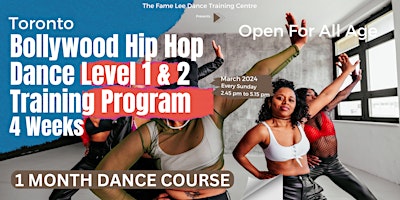 Bollywood Hip Hop Level 1 And 2 | Dance Training Program - 4 weeks April primary image