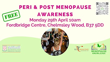 Hauptbild für Menopause Awareness Workshop - Solihull - Fordbridge Centre