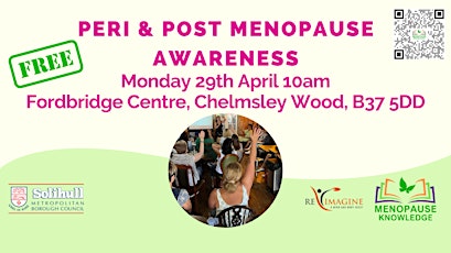 Menopause Awareness Workshop - Solihull - Fordbridge Centre