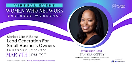 WWN Workshop: Market Like A Boss | Lead Generation for Small Businesses primary image
