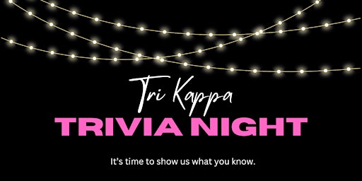 Imagem principal do evento Tri Kappa Trivia Night