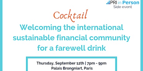 Image principale de Welcoming the international sustainable financial community for a farewell