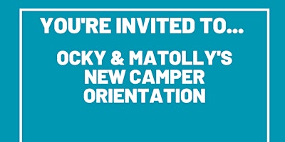 Primaire afbeelding van Camp Ockanickon &  Matollionequay New Camper Orientation