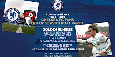 Immagine principale di Chelsea FC Fans End Of Season Pre-Match Boat Party - 19th May 