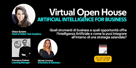 Immagine principale di Virtual Open House | Artificial Intelligence for Business 