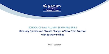 Alumni Seminar Series: 'Advisory Opinions on Climate Change... primary image