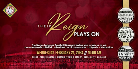 NLBM Press Conference | Their Reign Plays On! primary image
