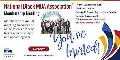 Imagen principal de NBMBAA® Membership Meeting